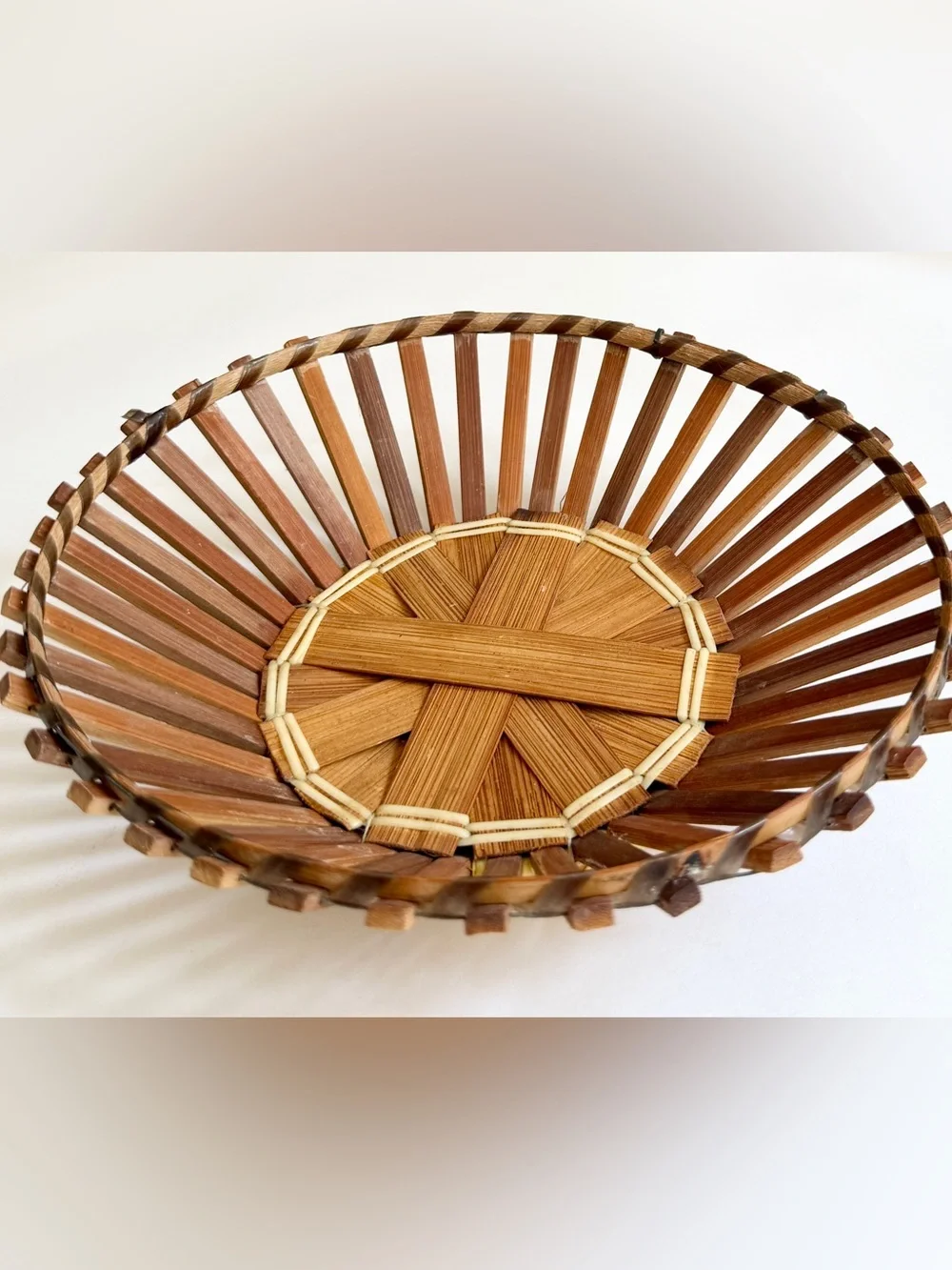 Handwoven Bamboo Fruit Basket